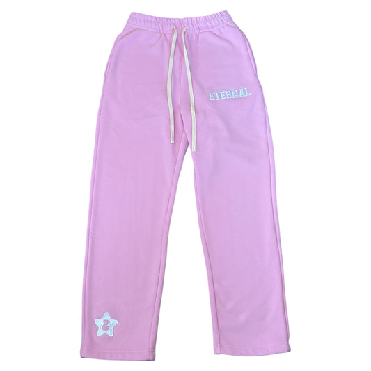 PINK STRAIGHT LEG SWEATPANTS